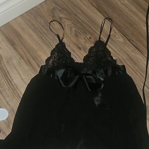 Victoria's Secret Black Lace Pajama Set